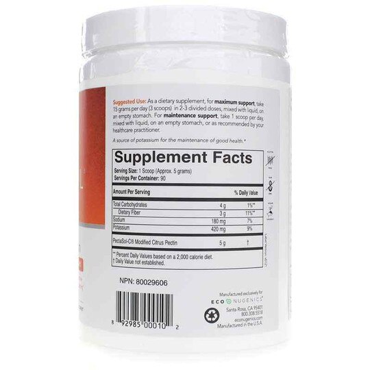PectaSol Modified Citrus Pectin, ECN